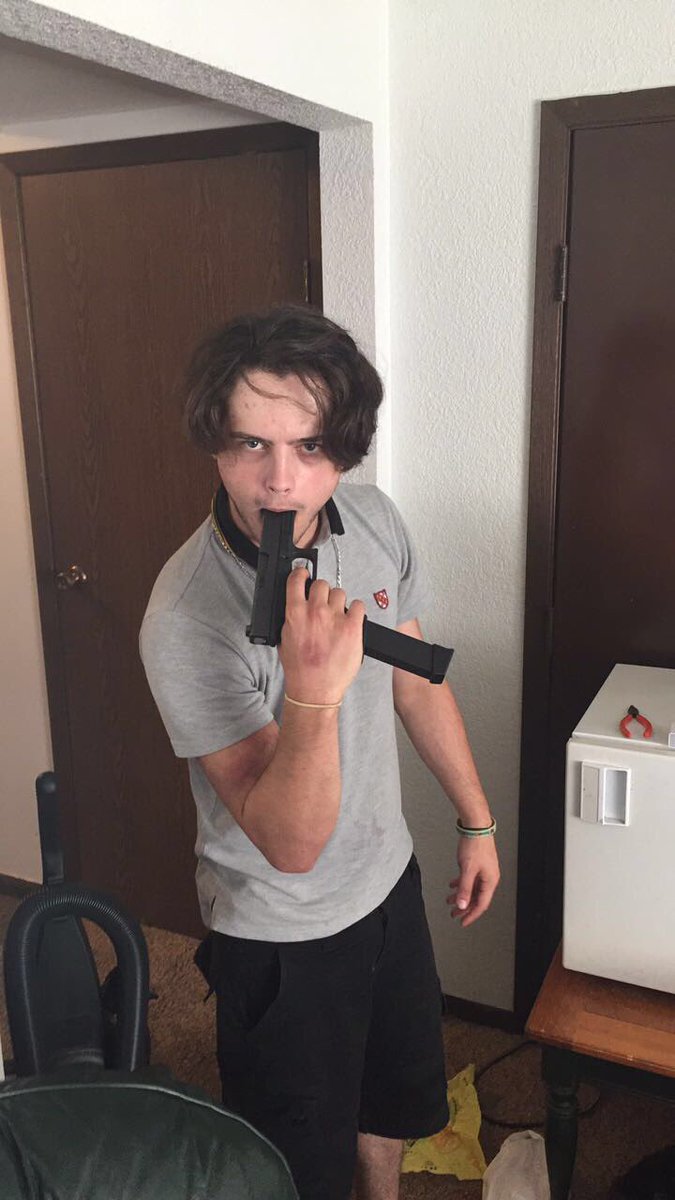 This man stole my microwave and made me take this picture