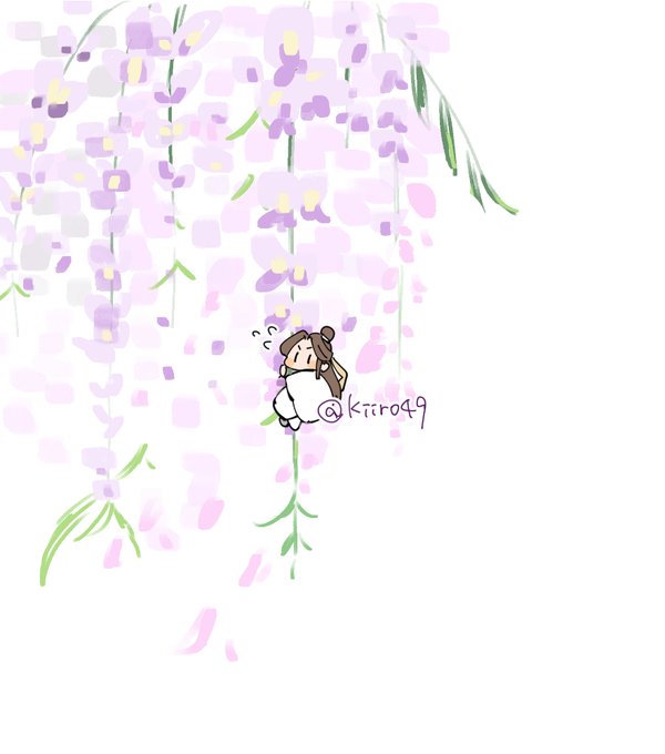 「brown hair wisteria」 illustration images(Latest)