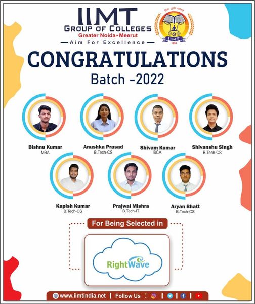 iimtnoida's tweet photo. #congratulate to our students of Batch - 2022 for being #Placed in Right Wave. 
https://t.co/UOh7RIbr6l
Call Us: 9717015300, 9911009144
.
#Placement #CampusPlacement
#Proud #alumnus #Alumni #RightWave
#CollegeofManagement
#BestEngineeringCollegeDelhiNCR https://t.co/Krz8gXg711