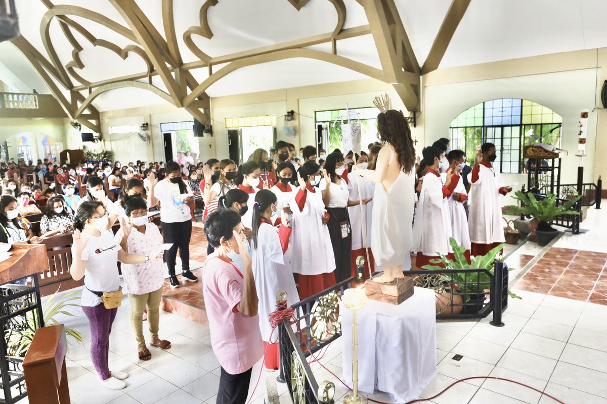 mayocesar's tweet image. PPCRV Send Off Rite at San Vicente Ferrer Parish in San Vicente, Buhi, Camarines Sur. #PPCRV #MakaPilipinas #Halalan2022 #Eleksyon2022