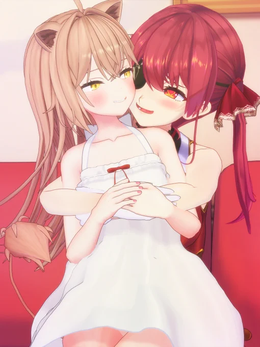 るるにゃすにムラムラする船長🦁🏴‍☠️💕
#マリンのお宝 #るるどらいおん  #MMDホロライブ 
© 2016 cover corp. 