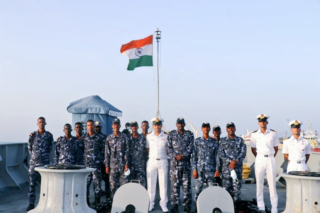 officials from both the nation onboard INS Kolkata 