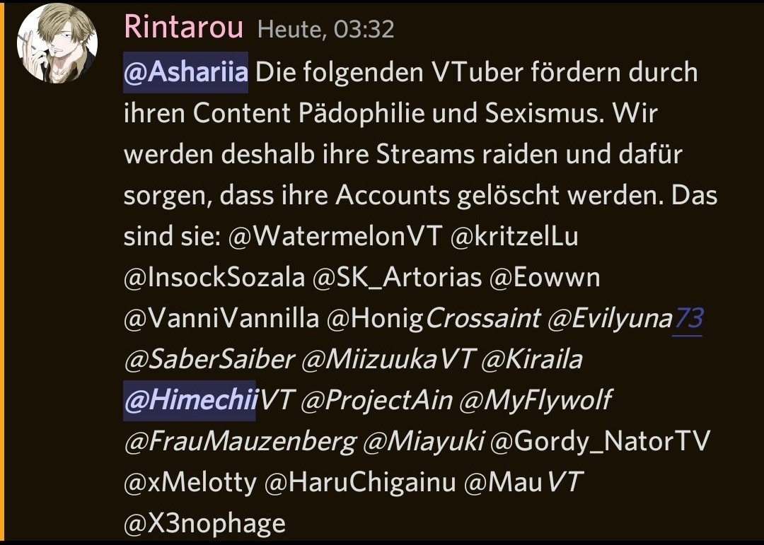 xRoseChanx's tweet photo. (1) So mit der Gefahr, dass mein Name auch für Rumford missbraucht wird I DON'T GIVE A SHIT!!!!

Wie könnt ihr Deppen der "parakommunistischen Paragötterkirche" so schamlos Rumford und Hetze auf Vtuber und Sympathisanten betreiben!!!

#GERVtuber #twitch #Vtubers #twitchstreaming https://t.co/M0newhb1VL