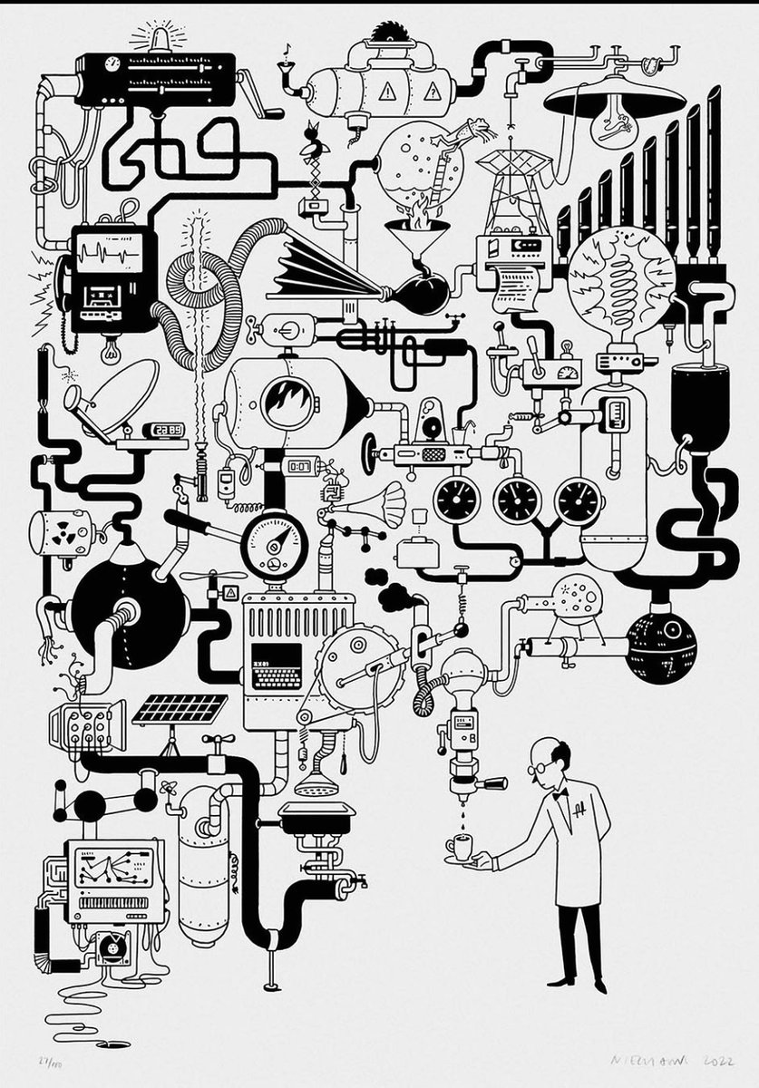 Some mornings it does feel like this in our kitchen <a href="/abstractsunday/">Christoph Niemann</a> ☕️