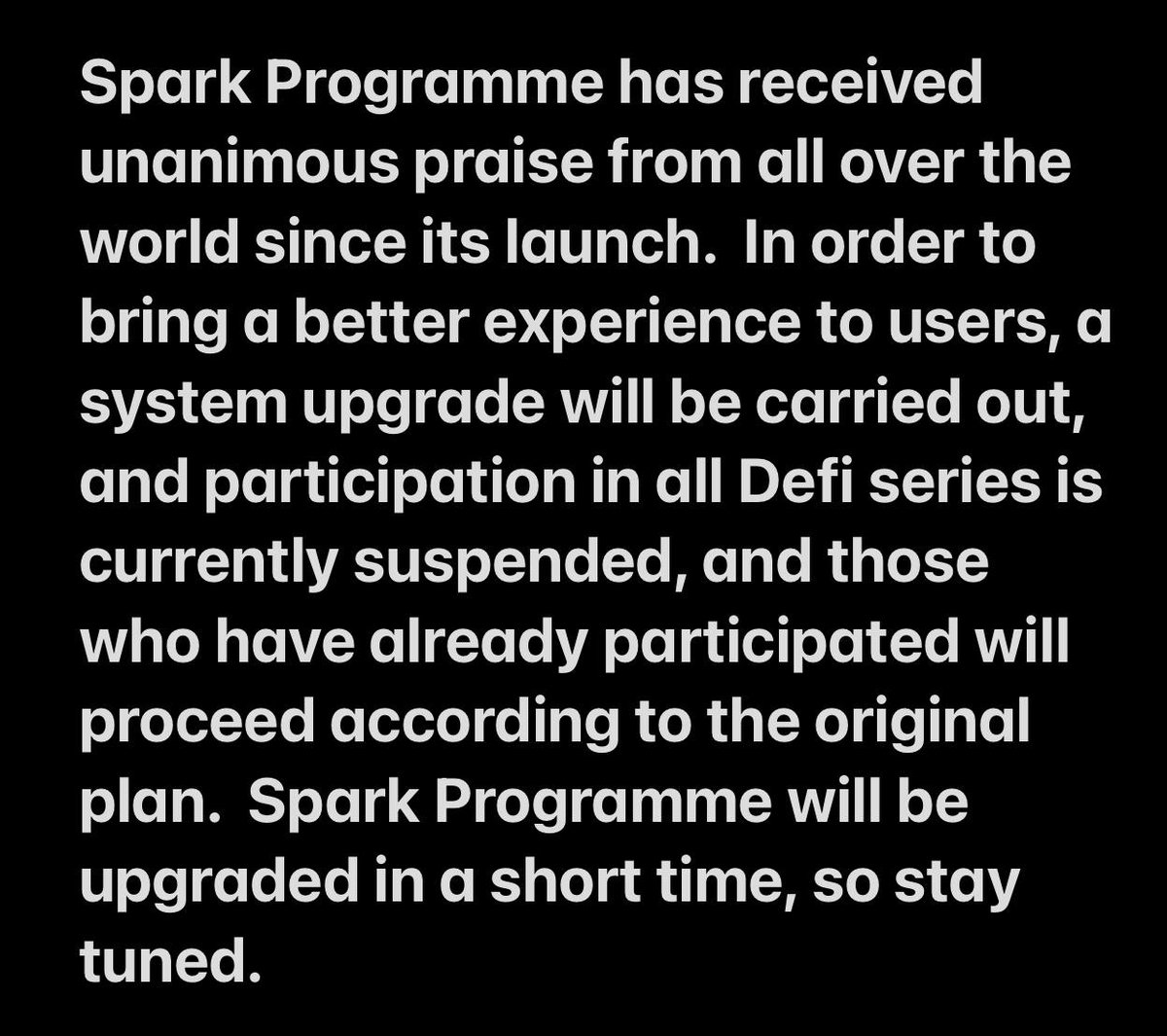 Spark Programme Chain tweet media