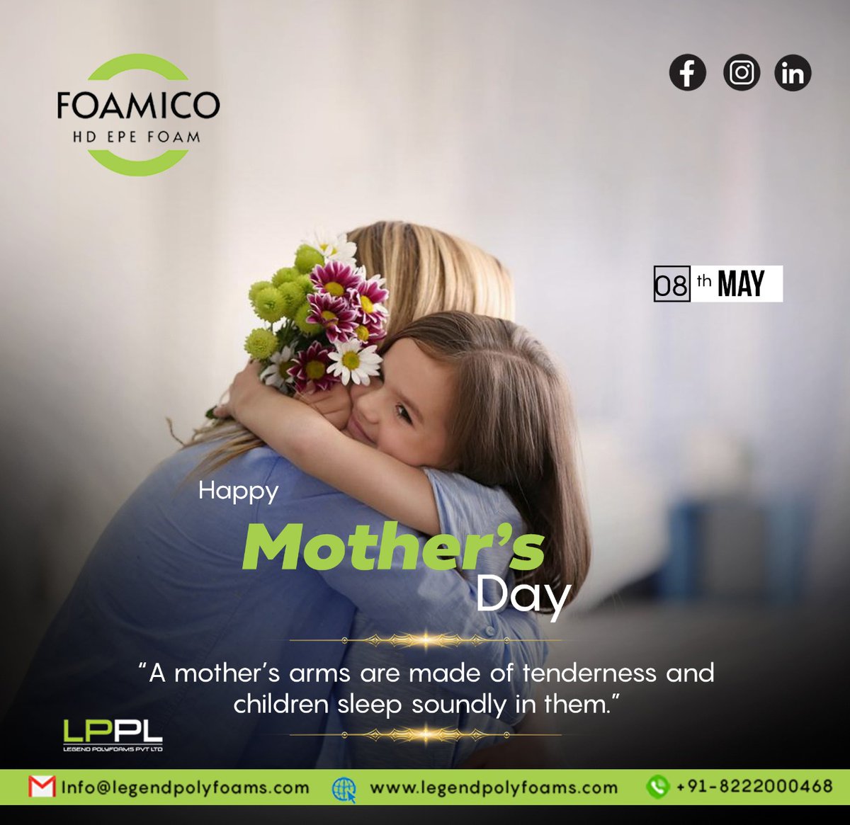 FOAMICO2's tweet photo. Happy Mother's Day✨✨
"A mother's arms are made of tenderness and children sleep soundly in them."
*
**
***
#foamicohd #happymothersday #mother #mom #happymothersday  #ilovemom #mothersdaygift #MothersDay #HappyMothersDay https://t.co/oCf7ELaZh8