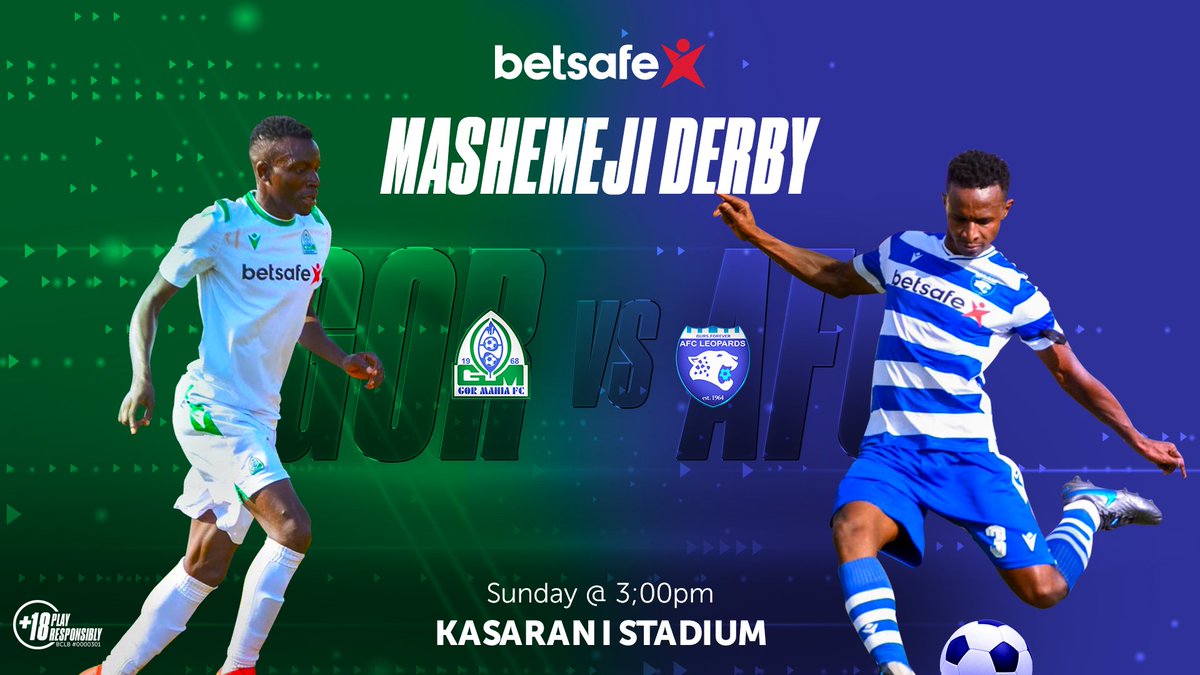 Mukavana George (@gmukavana) on Twitter photo <a href="/afcleopards_/">AFC Leopards SC</a>
<a href="/OfficialGMFC/">GOR MAHIA FC</a>
<a href="/Betsafe_KE/">Betsafe Kenya</a>
<a href="/vincentvoiyoh/">Vincent Voiyoh</a>
<a href="/SMukangai/">Stephen Mukangai</a>
<a href="/alikauleni/">Ali Kauleni Hassan</a>
<a href="/CarolRadull/">Carol Radull</a>
<a href="/AndanjeEmmanuel/">Emmanuel Andanje</a>
Tukutane kasarani stadium 3pm!
#MashemejiDerby <a href="/afcleopards_/">AFC Leopards SC</a>
<a href="/OfficialGMFC/">GOR MAHIA FC</a>
<a href="/Betsafe_KE/">Betsafe Kenya</a>
<a href="/vincentvoiyoh/">Vincent Voiyoh</a>
<a href="/SMukangai/">Stephen Mukangai</a>
<a href="/alikauleni/">Ali Kauleni Hassan</a>
<a href="/CarolRadull/">Carol Radull</a>
<a href="/AndanjeEmmanuel/">Emmanuel Andanje</a>
Tukutane kasarani stadium 3pm!
#MashemejiDerby