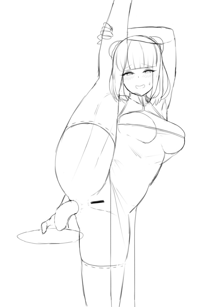 チャイナ服I字バランス…