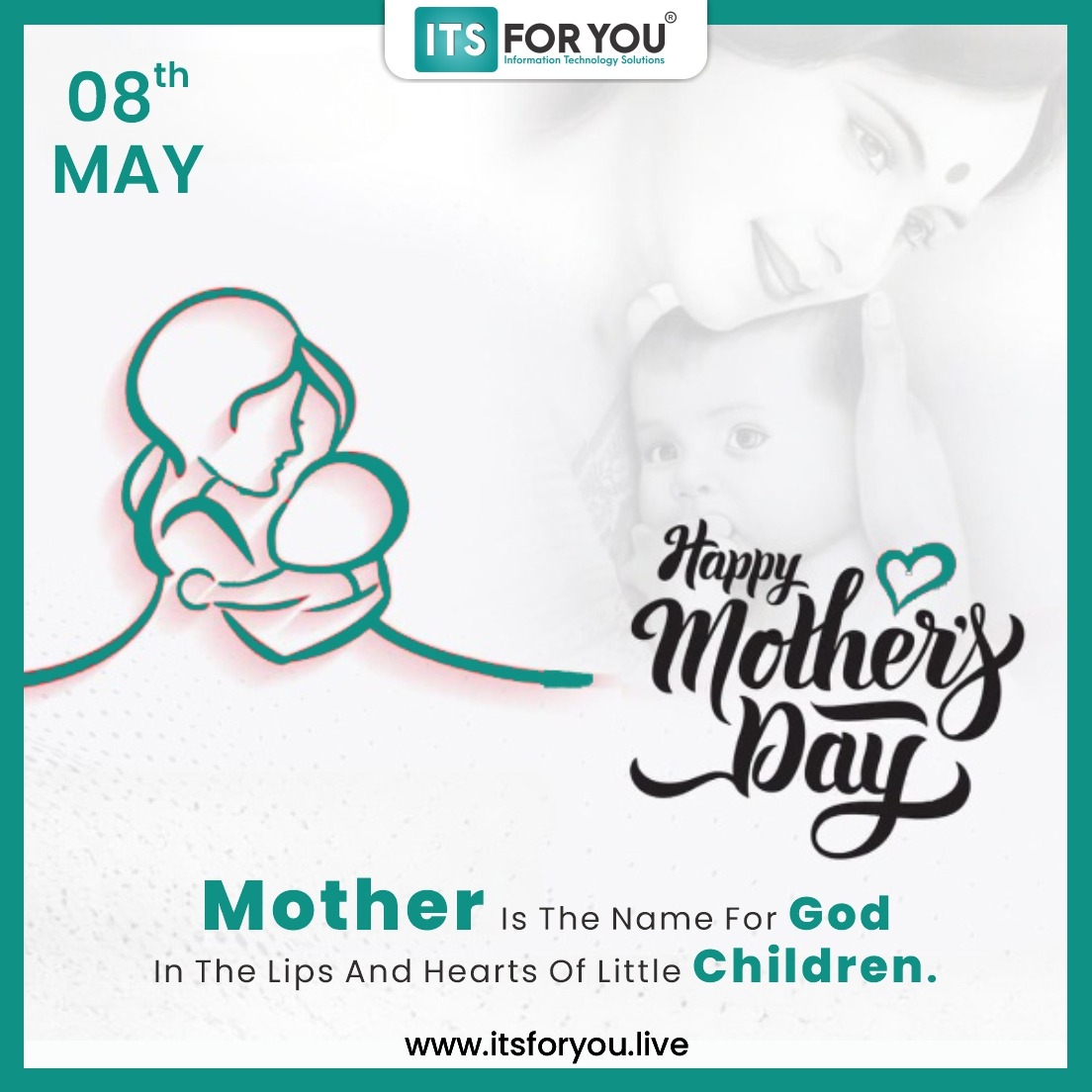 ITSFORYOU_LIVE's tweet photo. #MothersDay | Mother is the name for GOD in the lips and hearts of little Children.

Happy Mothers Day.

#mothersday #mothersday2022 #mothersdayspecial #happymothersday #mothersdaygift #love #motherhood #momlife  #mothersdaygifts #giftnewhome #bestgiftever #bestahead #ITSFORYOU https://t.co/wasowyFW2n