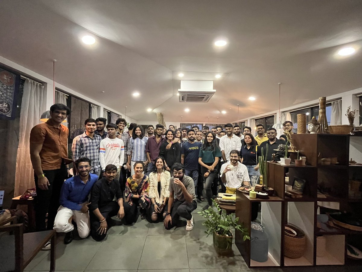 kaarikollective's tweet photo. Our first #NFT meet-up in #Ahmedabad!

A night full of conversations, ideas, and collaborations! 

@OgclubDAO @Web3Bharat @MyDesiCrypto https://t.co/KMCqhenQn1