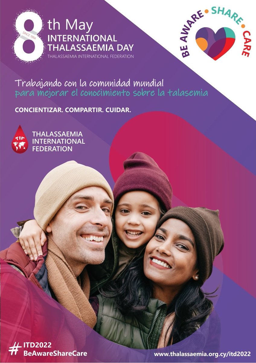 HematoHUVR's tweet image. Las #talasemias se deben a mutaciones que reducen la producción de hemoglobina. Algunos pacientes requieren transfusiones mensuales toda su vida. La sobrecarga de hierro es una de las complicaciones. Trabajamos para ofrecer la mejor atención a los pacientes con talasemia.#ITD2022