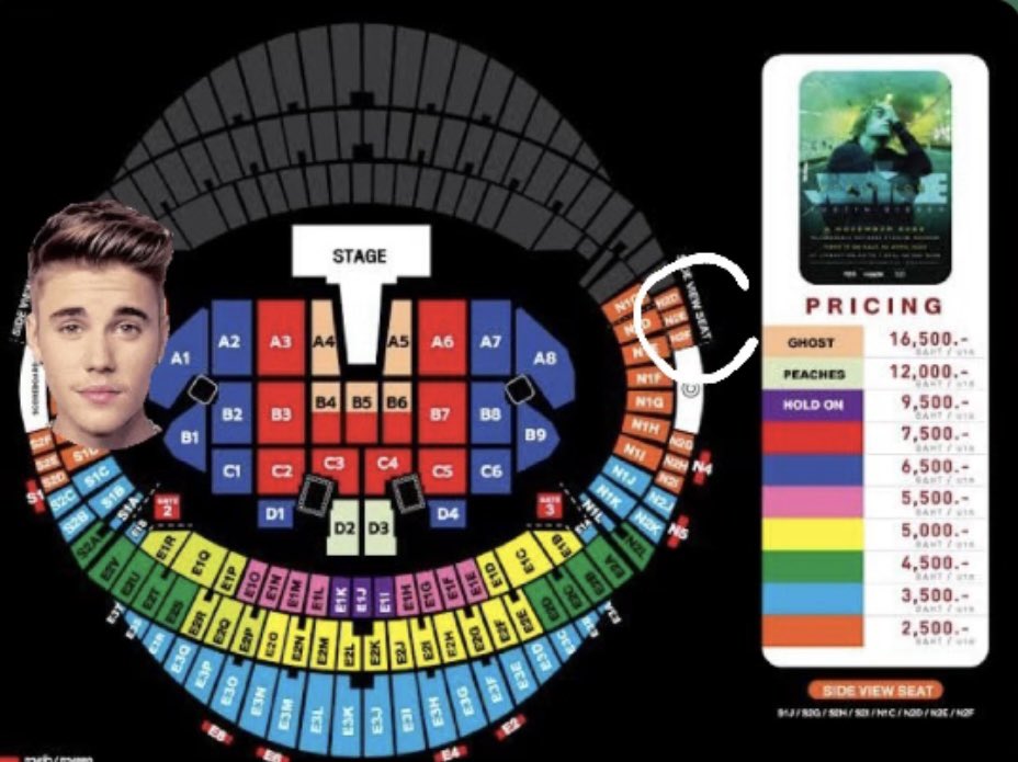 n_phassa's tweet photo. 💁🏼 มีบัตร 2500 โซน N2F  ติดกัน 2 ใบค่า
 #justicetourbangkok #justinbieberinbangkok #JustinBieberTH2022 #JusticeWorldTour 
#JusticeWorldTourBKK https://t.co/8tdaNVsmcM