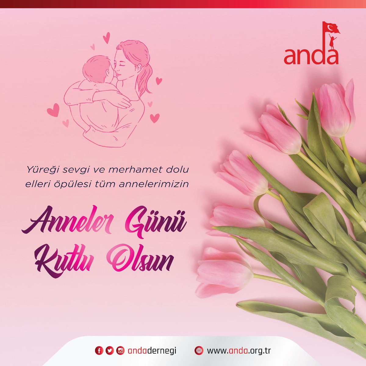 Başta kıymetli şehit annelerimiz olmak üzere, tüm annelerin Anneler Günü kutlu olsun.🌺