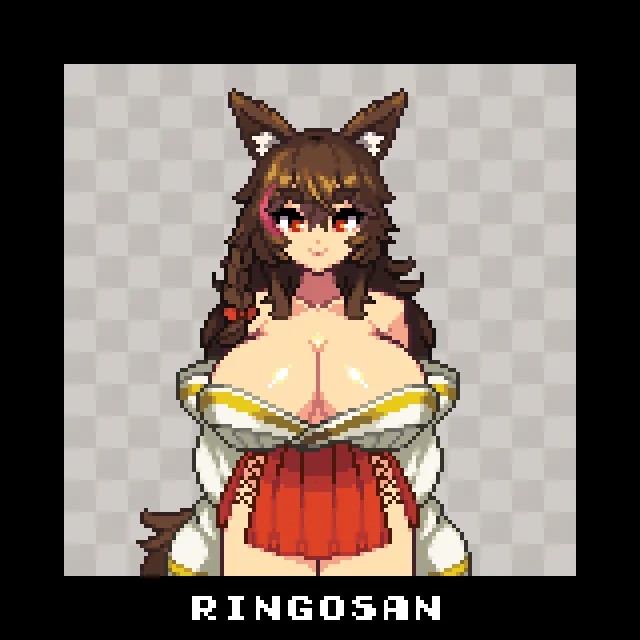 pixivリクエスト 狐乳神りんごさん #爆乳 #狐耳 #乳神 #乳神様 #おっぱい #ドット絵 #狐乳神りんご https://t.co/xxI9jZTHCg 