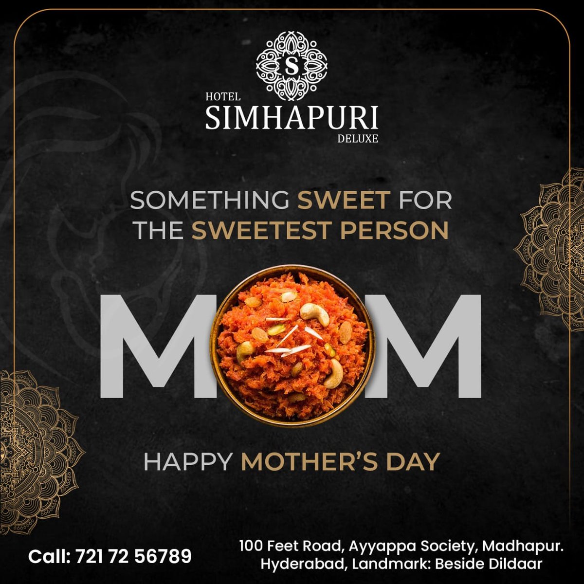 HotelSimhapuri's tweet photo. Mother’s love is the purest and most selfless form of love. It is a day to celebrate motherhood and honour #mothers.

#happymothersday to all the lovely #moms

#mothersday #motherhood #mother #happymothersday2022 #love #family #sacrifice #selflesslove #UnconditionalLove https://t.co/fnRrA4GSbm