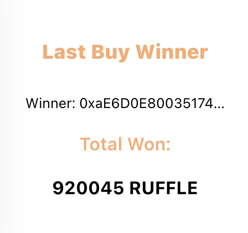 RuffleInu's tweet photo. Our latest winner was smart enough to buy after a big sell off. Not only did he get a great entry, he also received the full sell tax paid by the seller.
#BuyToWin
$Ruffle https://t.co/ap9XEYvq6T