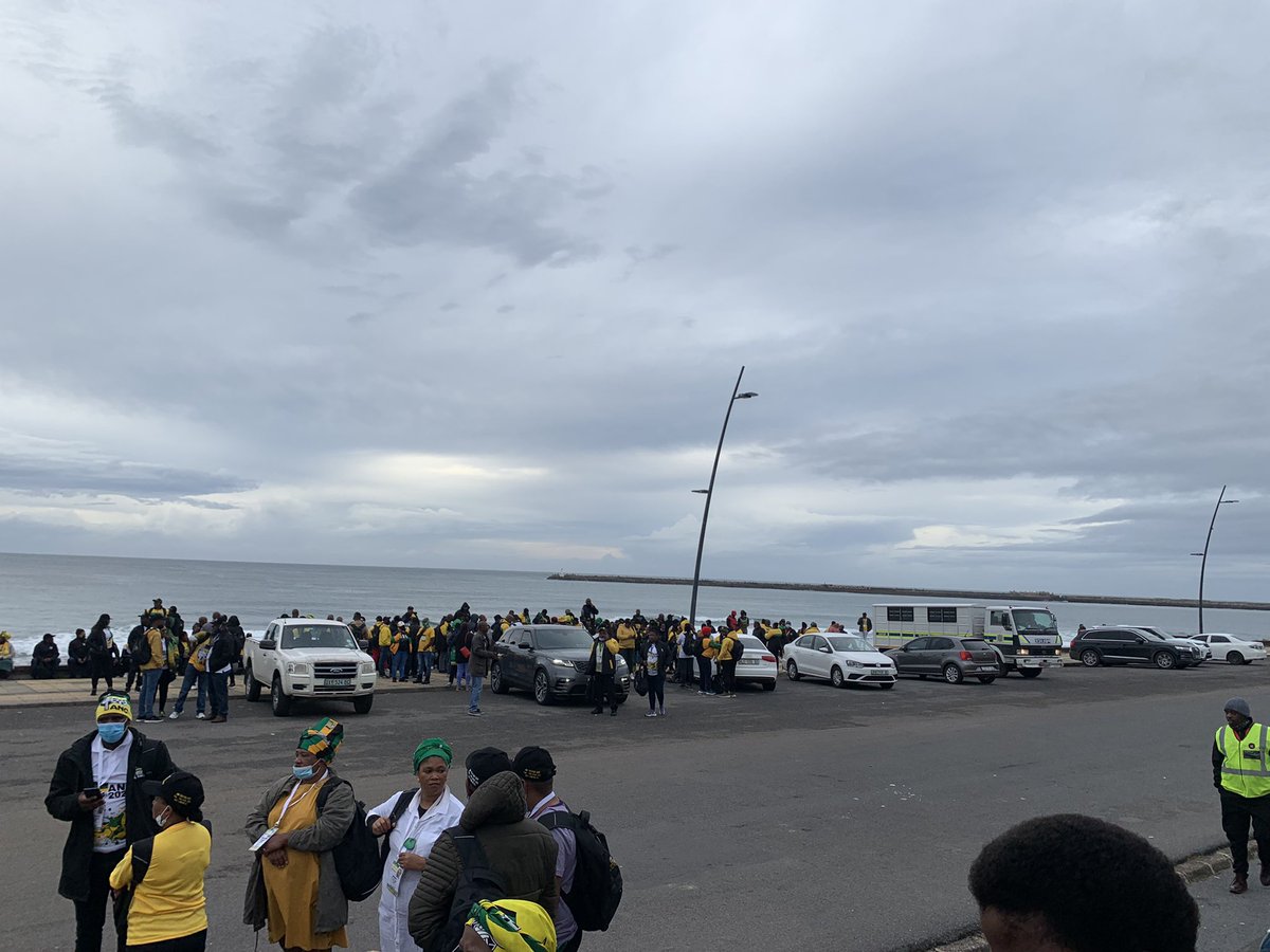 SiyamtandaCapa's tweet photo. The #ANCECConference continues at the East London ICC today after last nightโs adjournment. Delegates are waiting to have their credentials verified at the gate.@HeraldNMB https://t.co/ZxCLhDWLBA