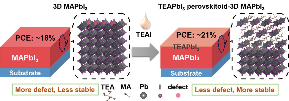 eScience_NKU's tweet photo. Research: In situ growth of ultra-thin perovskitoid layer to stabilize and passivate MAPbI3 for efficient and stable photovoltaics https://t.co/DShuZxv1JY https://t.co/RpDNvZDTHu