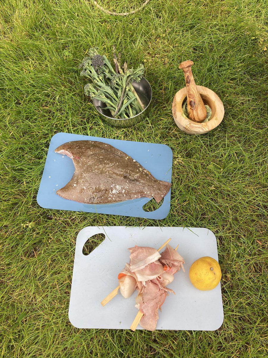 foodgrower's tweet photo. I love #cookingoutdoors esp when you have the best, fresh, #localingredients. The #brill &amp; #scallops were from #Rye @RyeBayFish &amp; #asparagus directl from the farmers field. The #sproutingbroccoli and #herbs were #homegrown #eatseasonally #campfirecooking #campervanadventures https://t.co/wuQUZYpViK