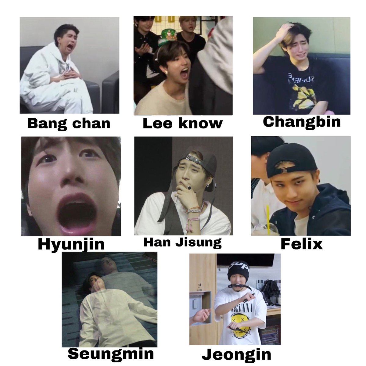 staycompasss's tweet photo. Stray kids but everyone is a Han Jisung meme. https://t.co/7DbdohMQ1z
