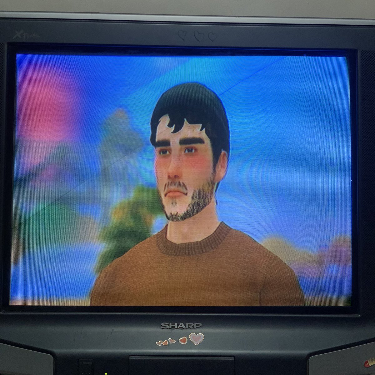 PTMontsims's tweet photo. I’m testing The Sims 4 in an old TV! https://t.co/atSrgK1M5X