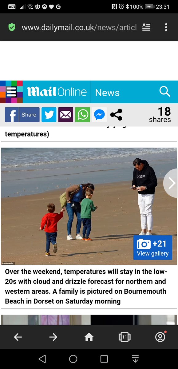Daily mail doing a piece on the weather this weekend and one of the photos captures a $XRP fan. Who is this legend?