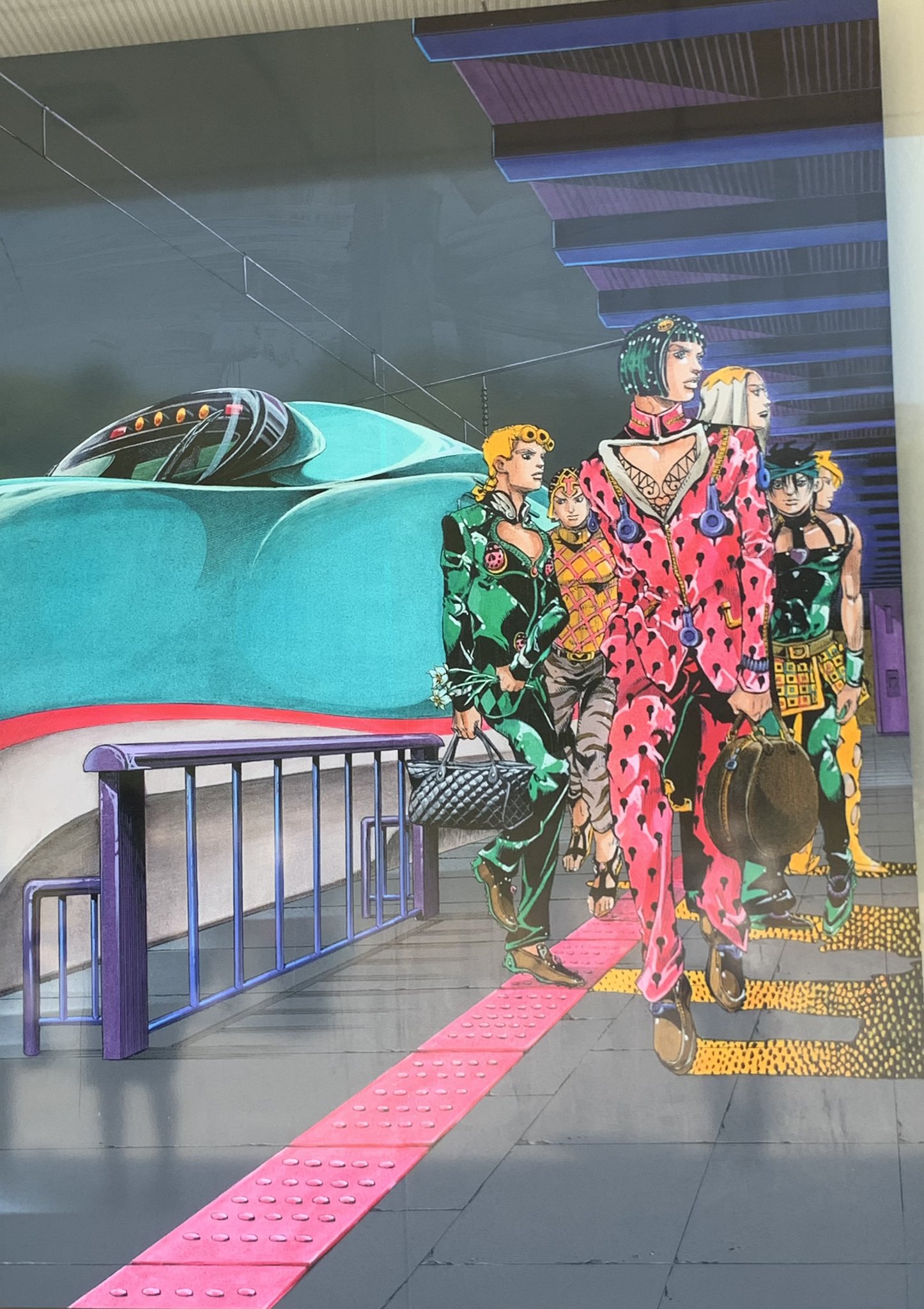 ジョジョ　複製原画　第5部　ブチャラティ　ジョルノ　はやぶさ　荒木飛呂彦 ジョジョ 複製原画 第5部 ブチャラティチーム 荒木飛呂彦 黄金の