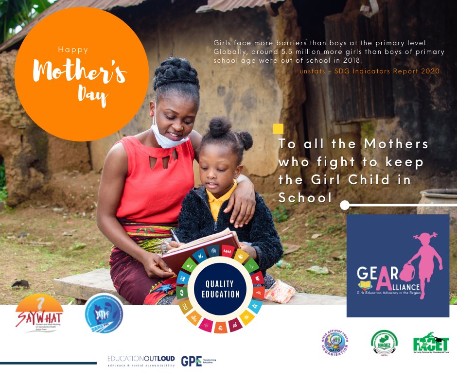 aittrust's tweet photo. Girls face more barriers than boys at the primary level. Globally, around 5.5 million more girls than boys of primary school age were out of school in 2018. - unstats - SDG Indicators Report 2020
#MothersDay
#qualityeducation #educationforall
#EducationOutLoud #GPE
#GlobalGoals https://t.co/FgBVcGbvou
