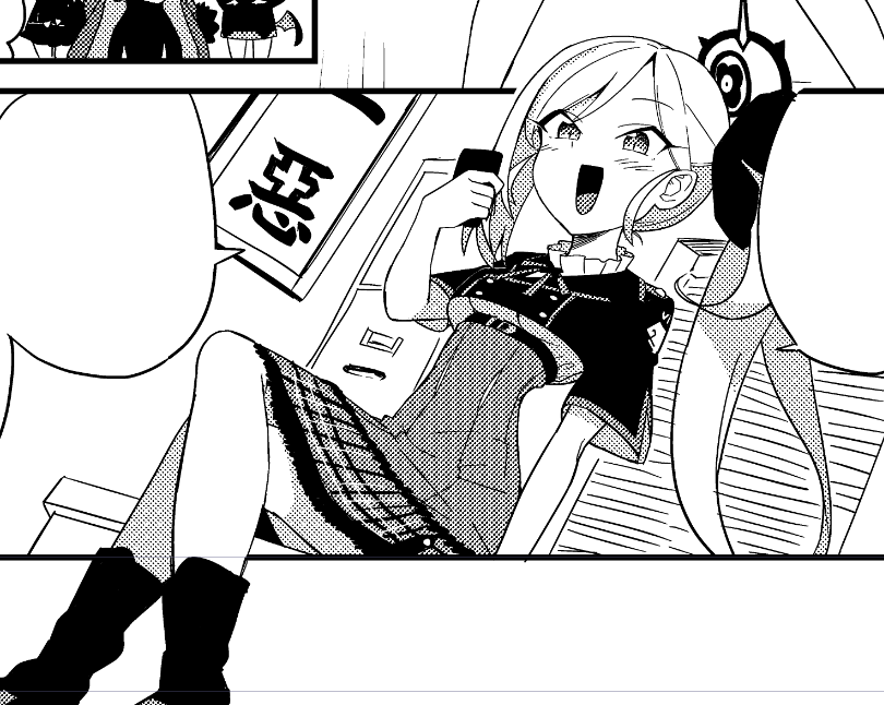 夏コミに向けて1日1コマずつ描きますちゅってからこのコマしか描いてない 