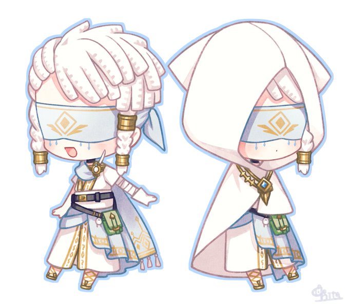ホワチャン🏳️とイカチャン🦑
#第五人格イラスト 
#identityVイラスト 