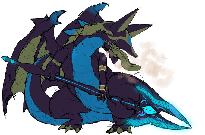 純vore様に用意してたアビスドランゴンさんのデザインを少し触りました(*^-^*)ピンクもいいけど口内渋い緑もエッチだね💗シロンちゃんの味しっかりキャッチできそうです♪ 