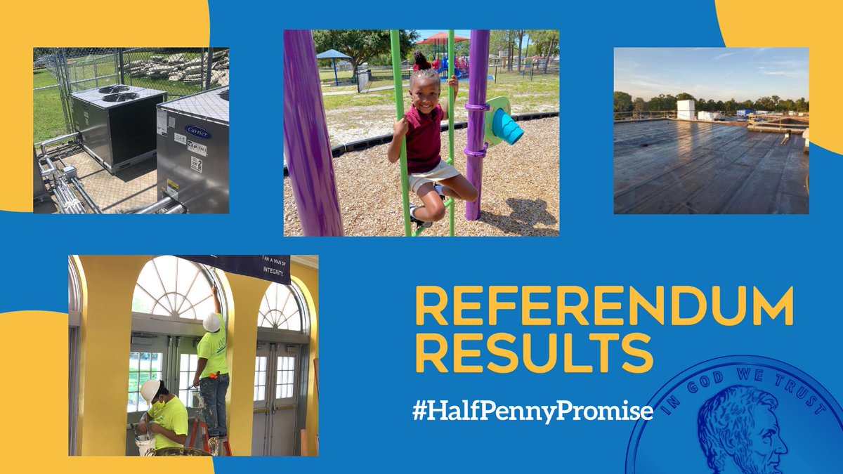 It's almost summertime! While school is out, crews will be in, completing 22 major referendum projects, a $115M investment into our #HillsboroughSchools! On average, each school in our district will have eight projects completed over the ten-year referendum. 

#HalfPennyPromise