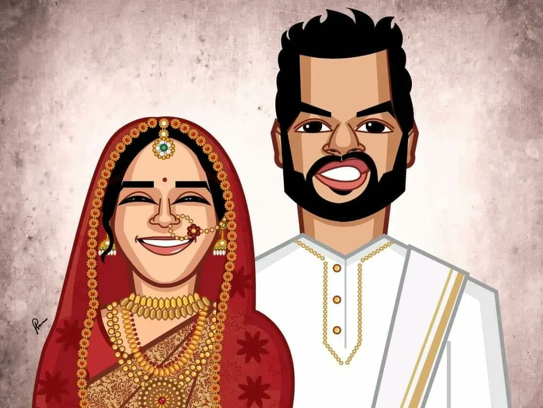PrasadPBhat's tweet image. Stop looking for the best wedding gift! It&apos;s right here. Exclusive signature style portrait by Prasad Bhat ☺️❤

Rush in your inquiries to info@graphicurry.com for June 2021 booking. 

 #prasadbhatart #weddinggift #personalizedgift #weddingportraits #familyportraits