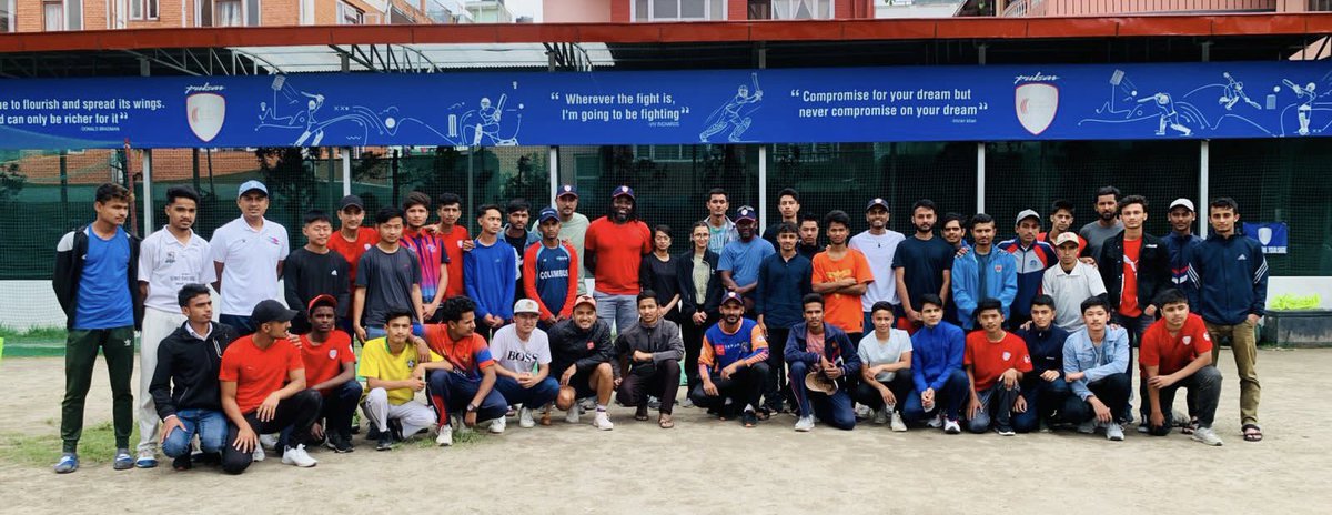 Great to have @tafdoug Head Coach for Zimbabwe ‘A’ and batting coach Eric Chauluka visit <a href="/Pulsar/">Roman Novak</a> <a href="/TheCECNepal/">Cricket Excellence Center (CEC)</a> and enlighten our kids with cricket knowledge and information.
#cecnepal #Nepalcricket