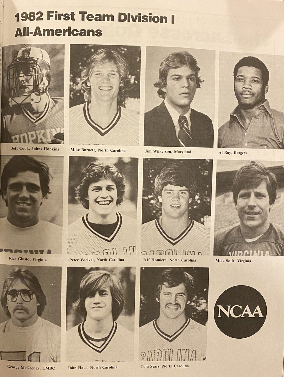 LaxBrand's tweet photo. 1982 First Team Division I
All-Americans https://t.co/6FffhCgGcB