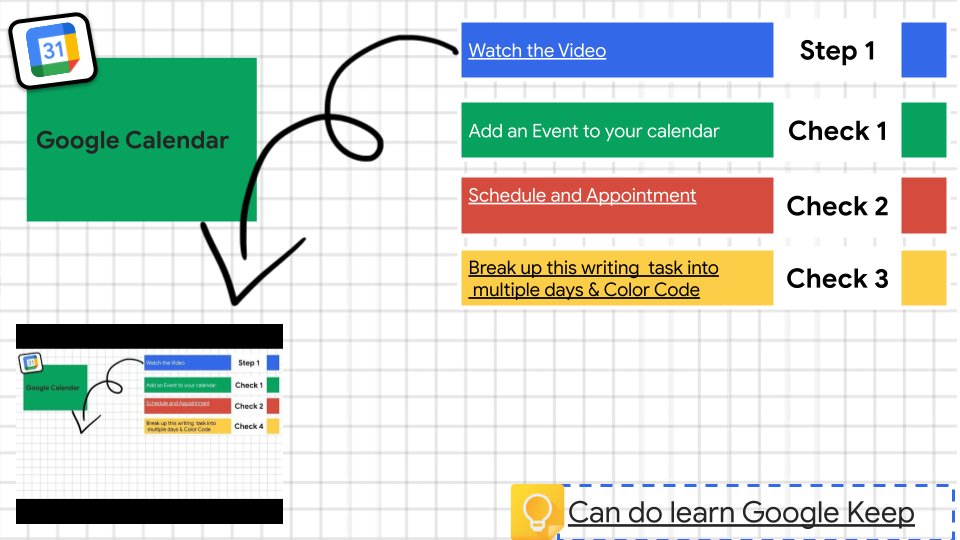 Time management skills with Google Calendar 

bit.ly/3FrO3wf

#edtech #ditchbook #tlap #ETCoaches #hacklearning #GSuiteEdu #GoogleEDU #celebratED #cuechat  #googlei #educoach #goldeduchat