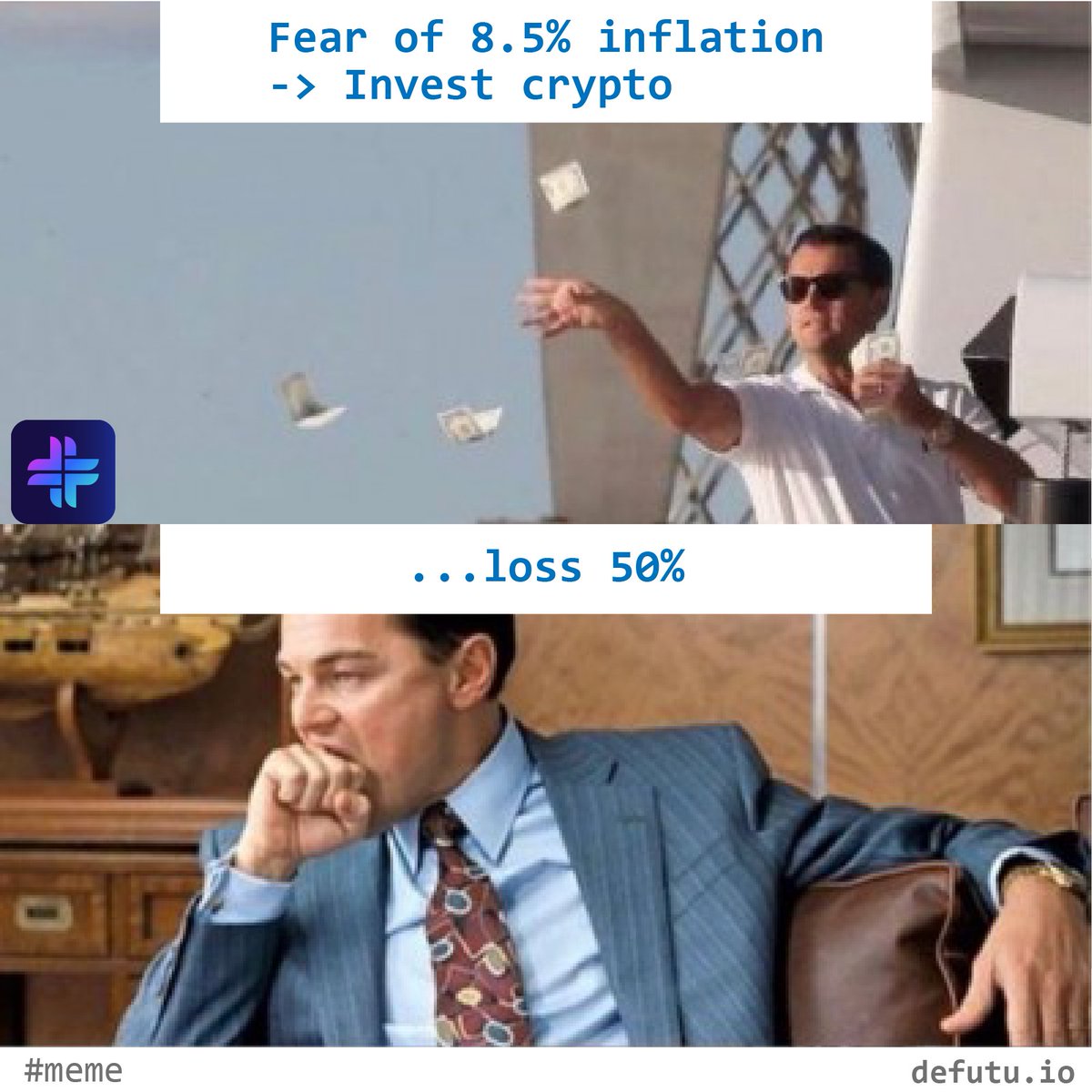 defutu_io's tweet photo. Now...😢
#Meme #crypto #DFT https://t.co/RLvc7to1P1