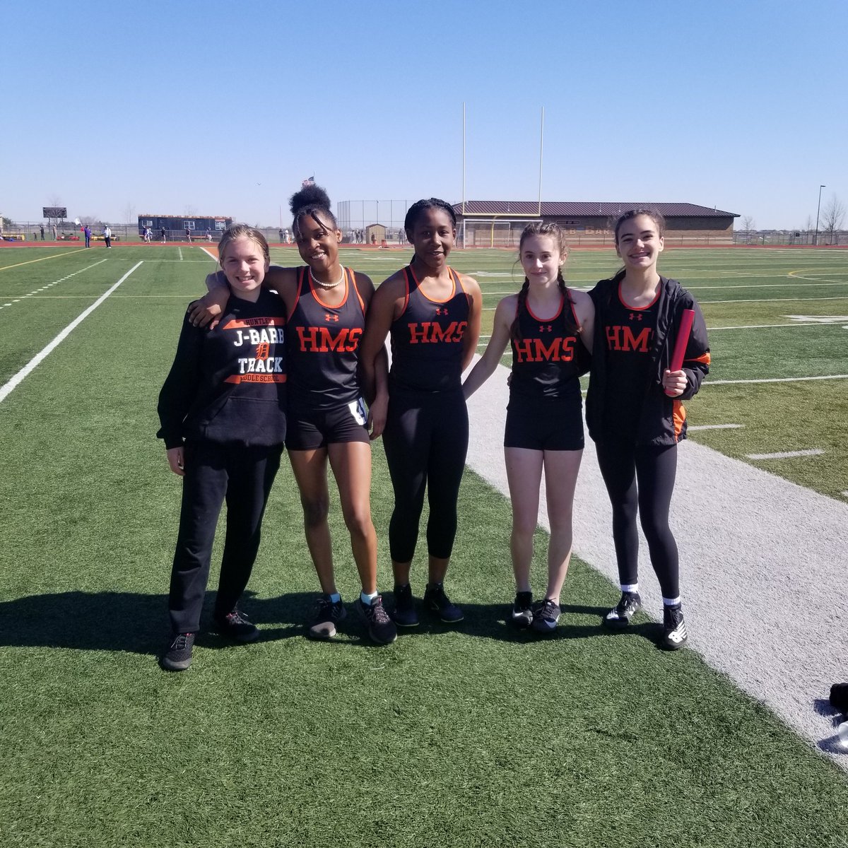 The 7th grade 4x100 team ran a blistering time of 56.22 to win the NCJC title <a href="/BrennaKyler05/">Brenna K</a> to Quinn McLane to Johnna Patrick to Tawonna Keith <a href="/DekHms/">DekHMSAthletic</a> @BarbBoosters <a href="/DeKalb428HMS/">Huntley MS (HMS)</a> <a href="/GTFDeKalb/">DeKalb GTF</a>