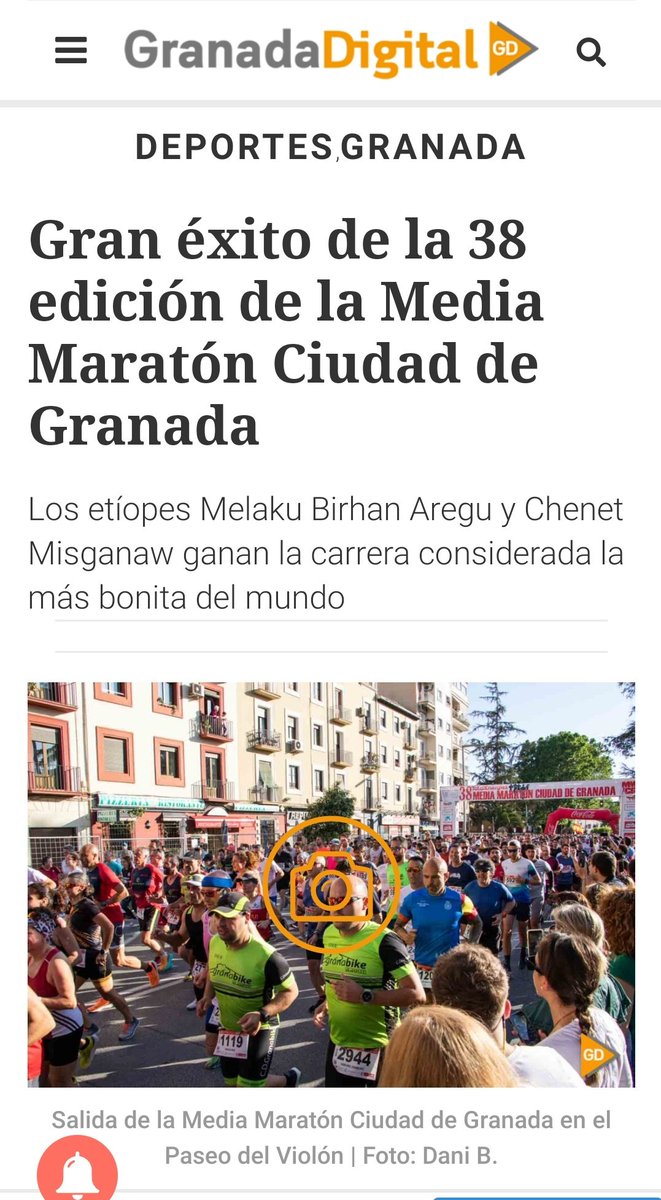 granabike's tweet photo. Algunos de nuestros #RunnersGRBK estuvieron presentes en la 38 Media Maratón Ciudad de Granada, la más bonita del mundo, que recorrió gran parte de la ciudad incluidos Albayzín y Alhambra, hoy son portada de la noticia de @granadadigital https://t.co/dRflAqtuc8