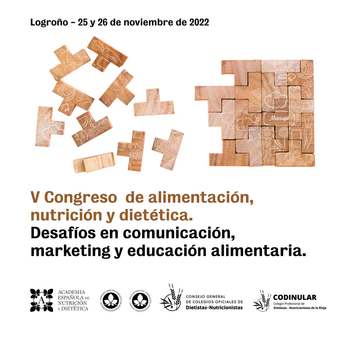 aedninforma's tweet photo. 🎉Vuelve el Congreso PRESENCIAL 👏:
💥V Congreso de Alimentación, Nutrición y Dietética que se celebrará en Logroño los días 25-26 nov 2022. Te esperamos: https://t.co/n5hzQOXyXn
@CGCODN_Oficial @EvidNutrition @renhyd_org
#academizate #formacionAcreditada #YoMeFormoEnCasa https://t.co/iWlNFXBinL