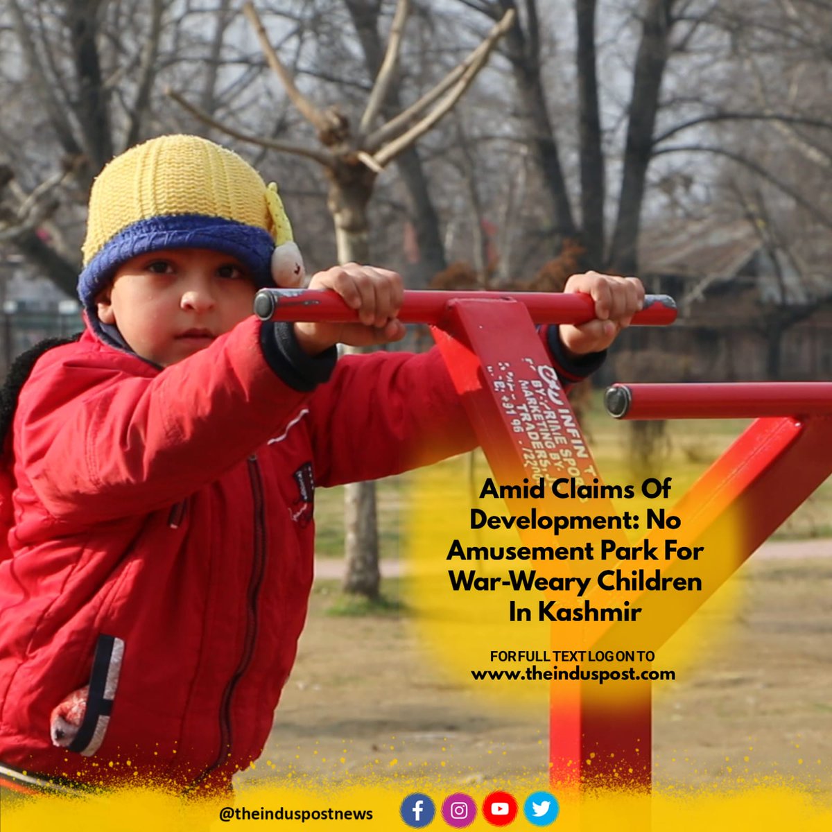 Amid Claims Of Development: No Amusement Park For War-Weary Children In Kashmir

#kashmir #srinagar #amusementparks #childrenspark #childwellbeing #physicalhealth #mentalhealth #childcare #outdoorgames #BreakingNews 

theinduspost.com/2022/05/08/kas…