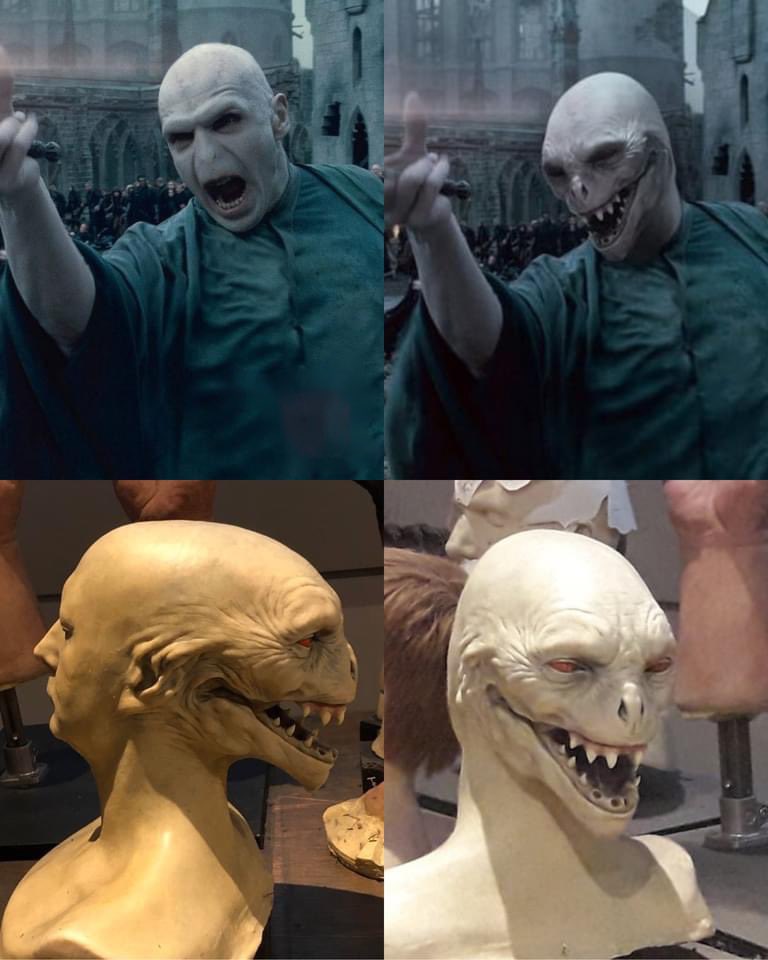 Potterverse_'s tweet photo. El diseño original de Lord Voldemort podría haber traumatizado a toda una generación de niños perfectamente. https://t.co/lmBX0L2J8x