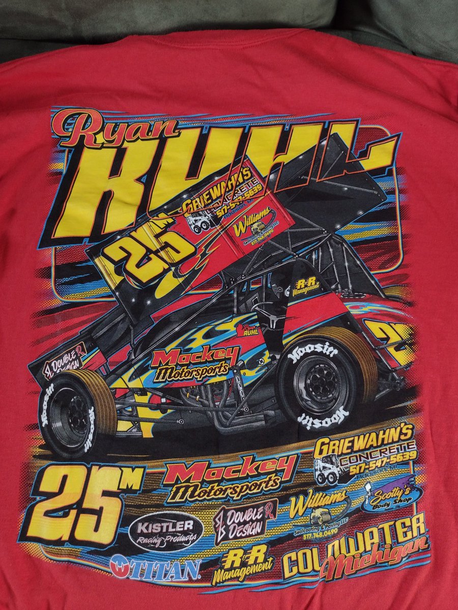 First race shirt of 2022, <a href="/RuhlRacing/">Ryan Ruhl</a> and Mackey Motorsports!