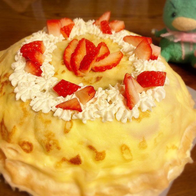 苺のミルクレープのtwitterイラスト検索結果