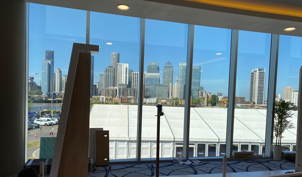 i3_Global's tweet photo. Room with a view! #Gartner event build. https://t.co/mqNJsPVIUf