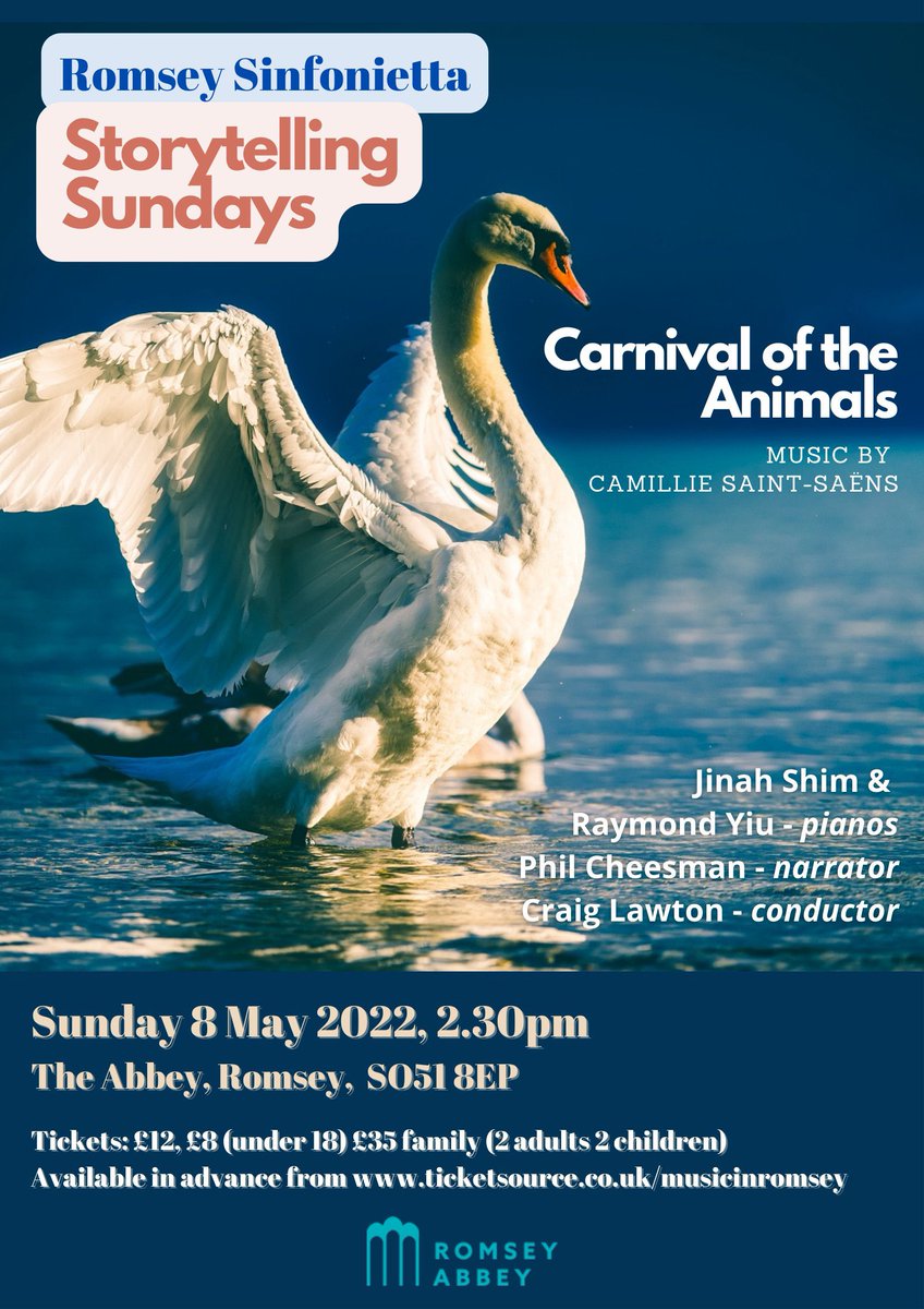 romseyabbey's tweet photo. A wonderful concert for all the family this afternoon at 2.30pm in Romsey Abbey. Tickets available from Romsey Visitor Information Centre or on the door. https://t.co/WanFIfCha7
