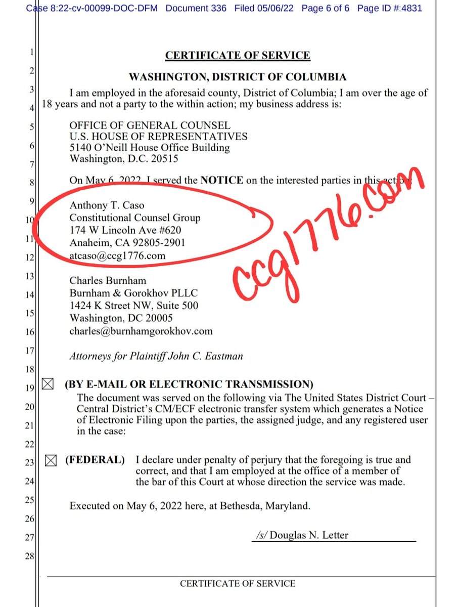 gal_suburban's tweet photo. I'd really like to point out John Eastman's attorney's email address:
@ ccg1776
1776 in the email of the lawyer who assisted an American president Mount a plan for a coup d'etat to remain in power illegitimately.
Can't make this stuff up. https://t.co/72Lal1pcHK