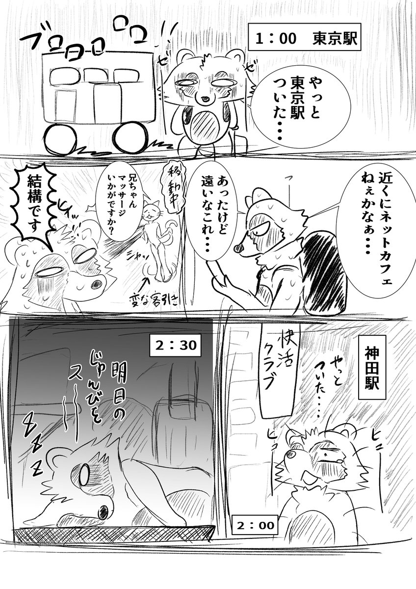 けもケット11レポ漫画 前日 