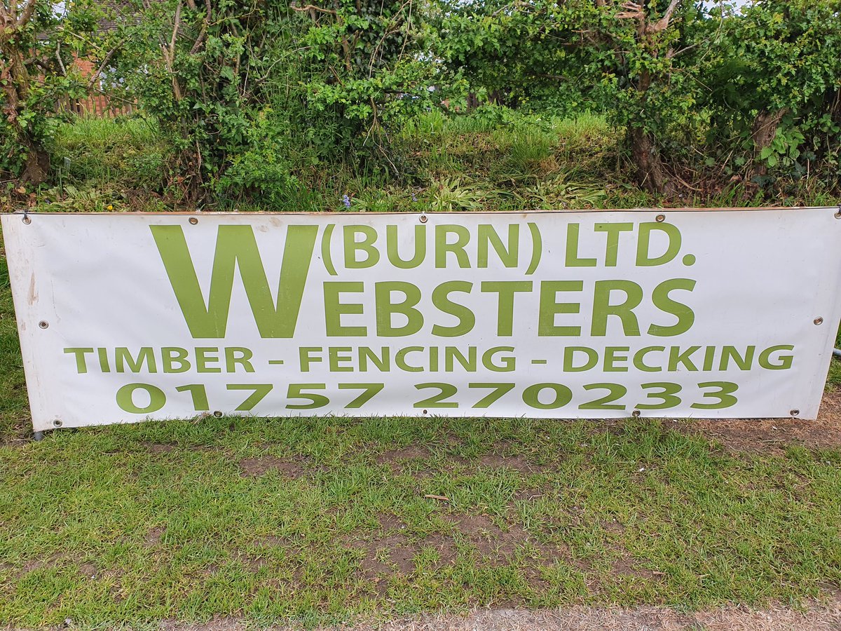 Every local sports club needs support from local sponsors. Our main sponsor in 2022 is Websters (Burn) Ltd. Thank you for your support.