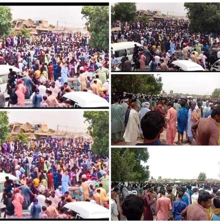 HaloLutif's tweet photo. When injustice becomes law, resistance becomes duty. 

Glimpses of a sit-in against shortage and inequal distribution of water in Thatta, Sindh on 5th May. Thousands of farmers from nearby villages and citizens raised their voices against the said issue.
#SindhNeedsWater https://t.co/9Y0Cxf0Wn8